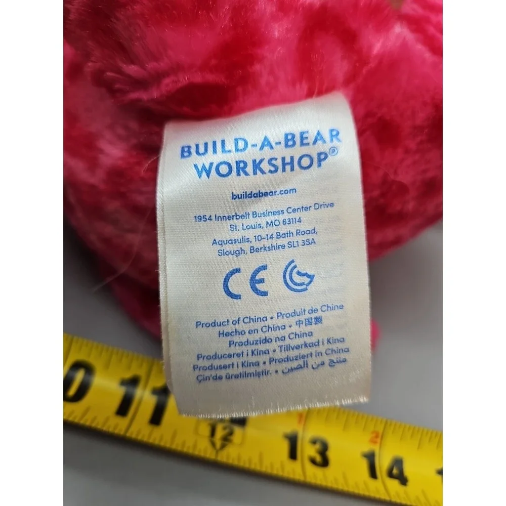 BUILD A BEAR HOT PINK CANDY SWEET SCENTS LEOPARD‎ KITTY PLUSH DOLL TOY